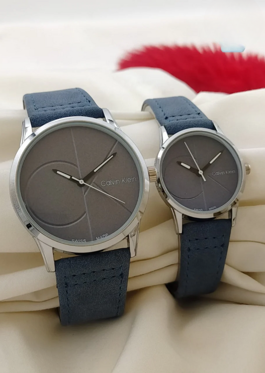 Blue Calvin Klein Couple's Watch Set.