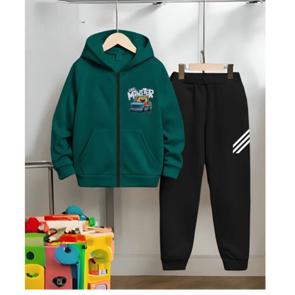 Monster Kids Zipper Hoodie Set.