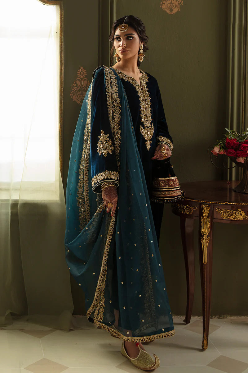 Royal Blue Party Wear Velvet Elegance