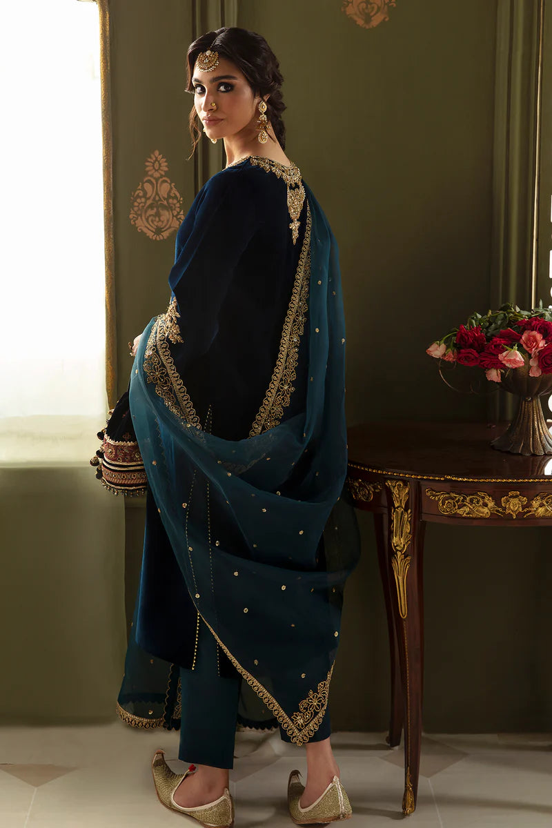 Royal Blue Party Wear Velvet Elegance