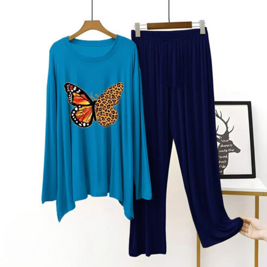 Butterfly Lounge Wear Set - Women's Summer Arrival