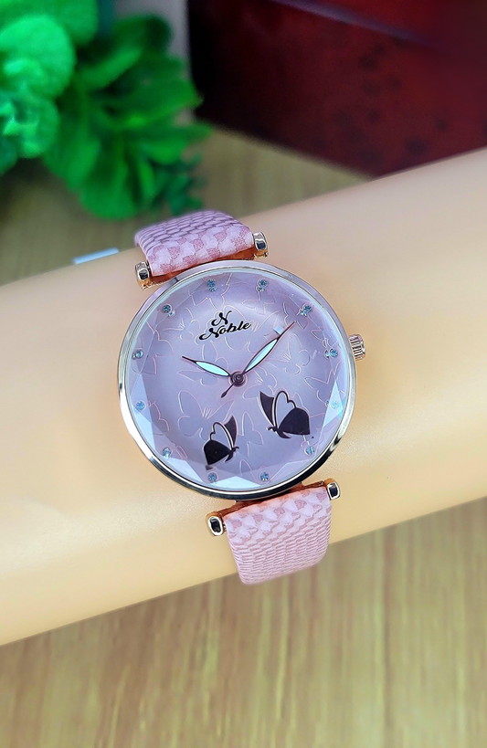 Pink Noble Butterfly Watch – Elegant and Feminine