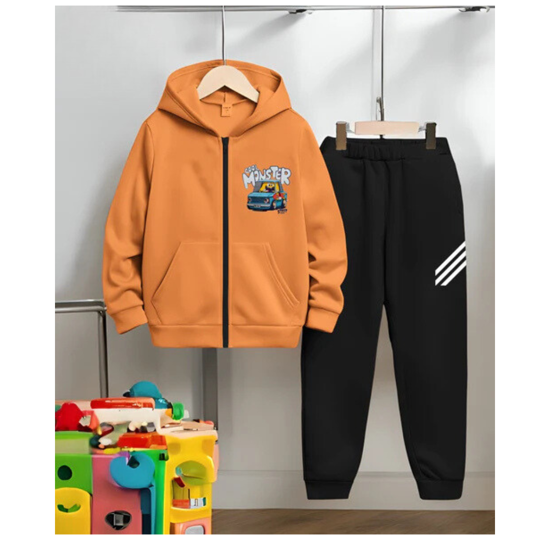 Kids Zipper Hoodie Set