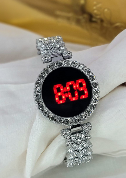 LED Touch Watch with Red Display