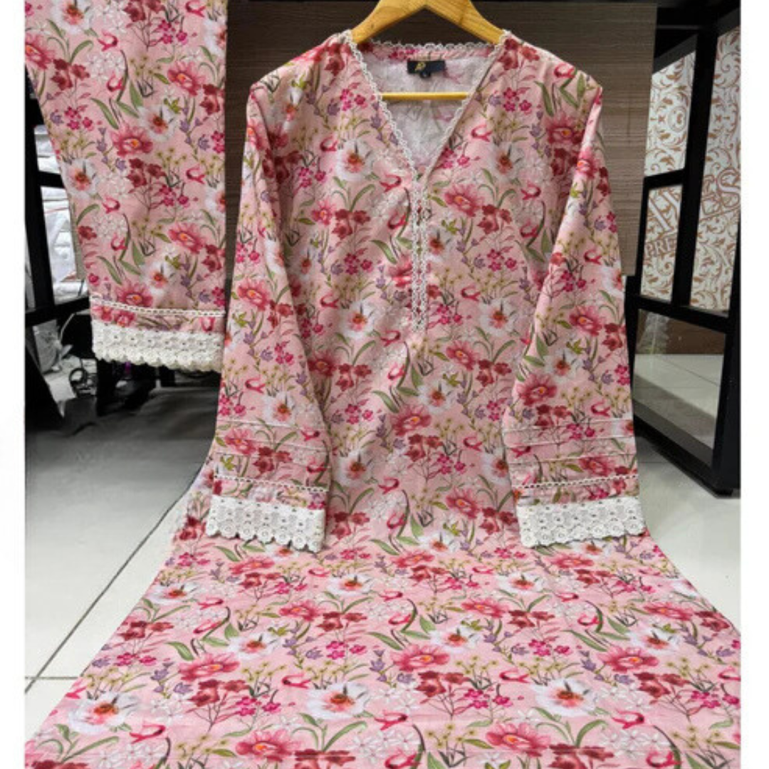 Charming Printed 2-Piece Lawn Suit