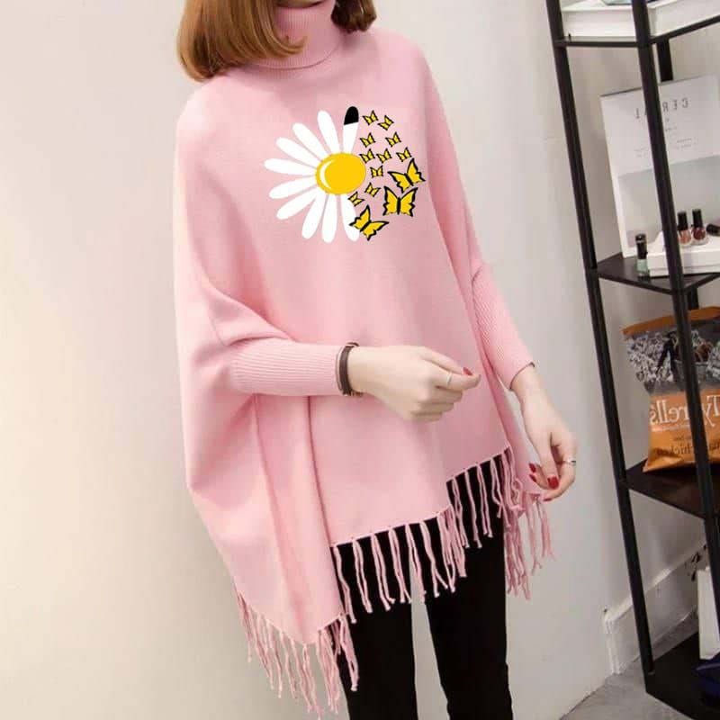 Stunning Bat-Wing Style Fleece Poncho