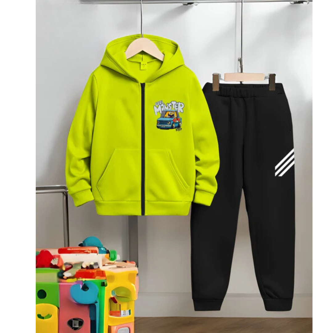 Monster Kids Zipper Hoodie Set.