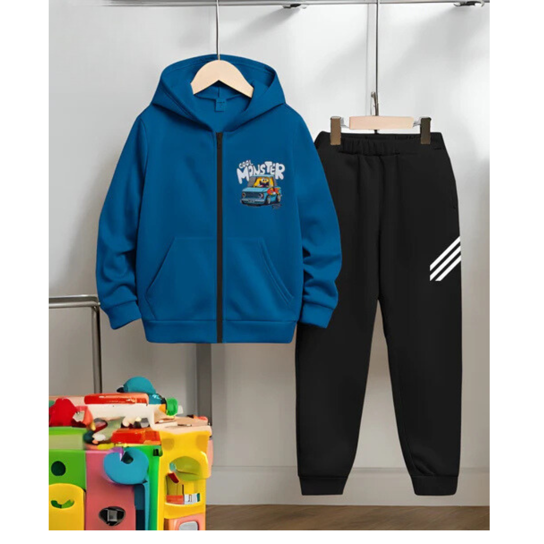 Kids Zipper Hoodie Set