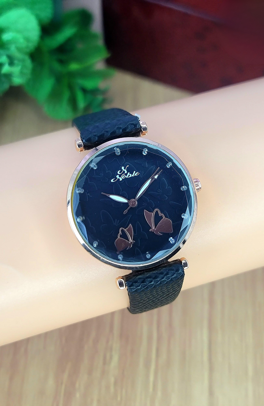 Blue Noble Ladies Butterfly Watch