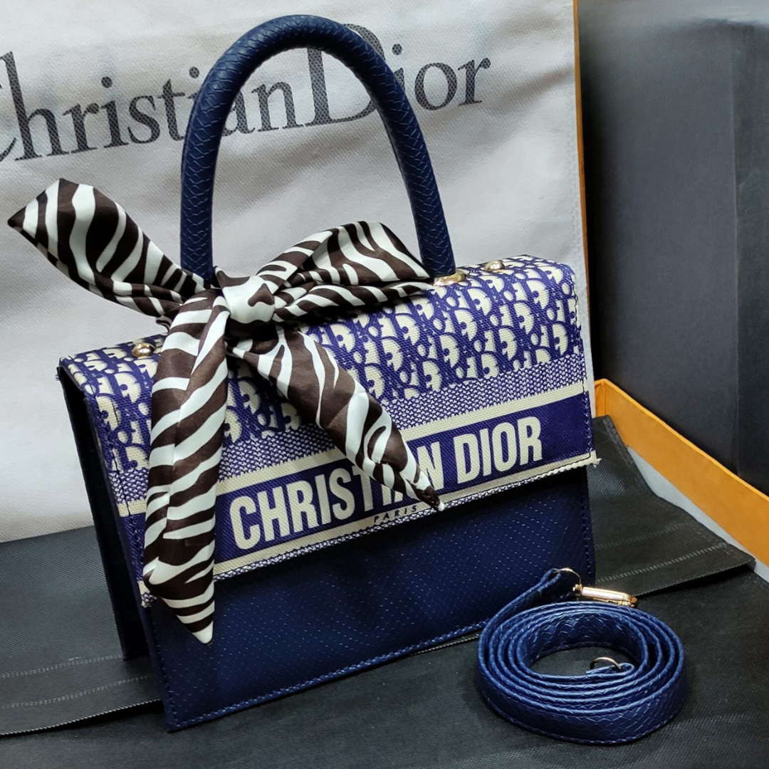 Dior Printed Bag with Scarf and Long Strap