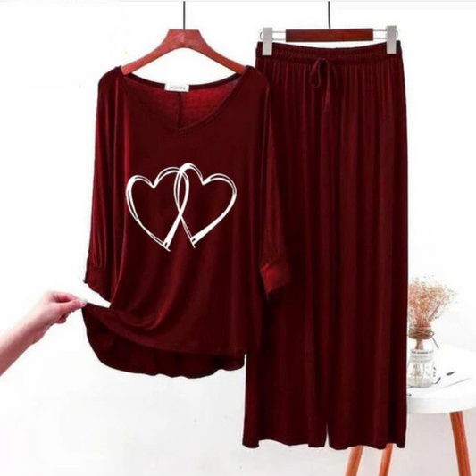 Heart Love Night Suit