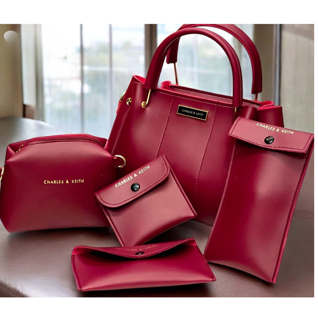 Charles and Keith 5-Piece Handbag Set