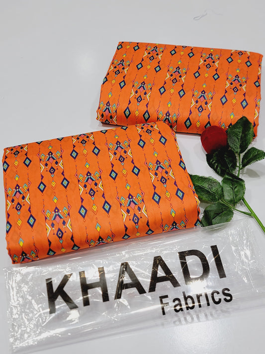 Dazzling Orange Khaadi Lawn Collection 2-Piece Airjet Digital Printed Separates