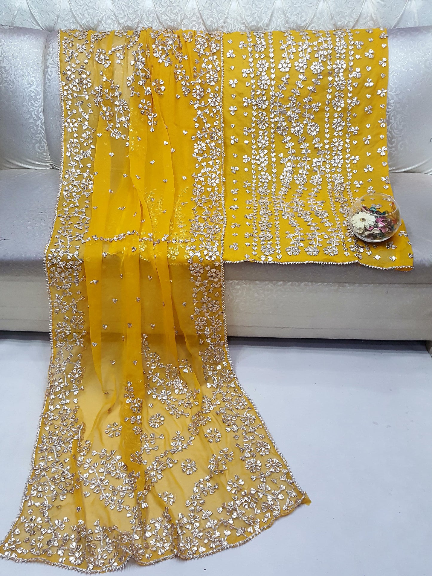 Handmade Traditional LCD Gotta Jaal Suits with Heavy Dupatta