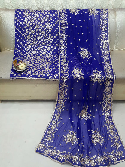 Handmade Traditional LCD Gotta Jaal Suits with Heavy Dupatta