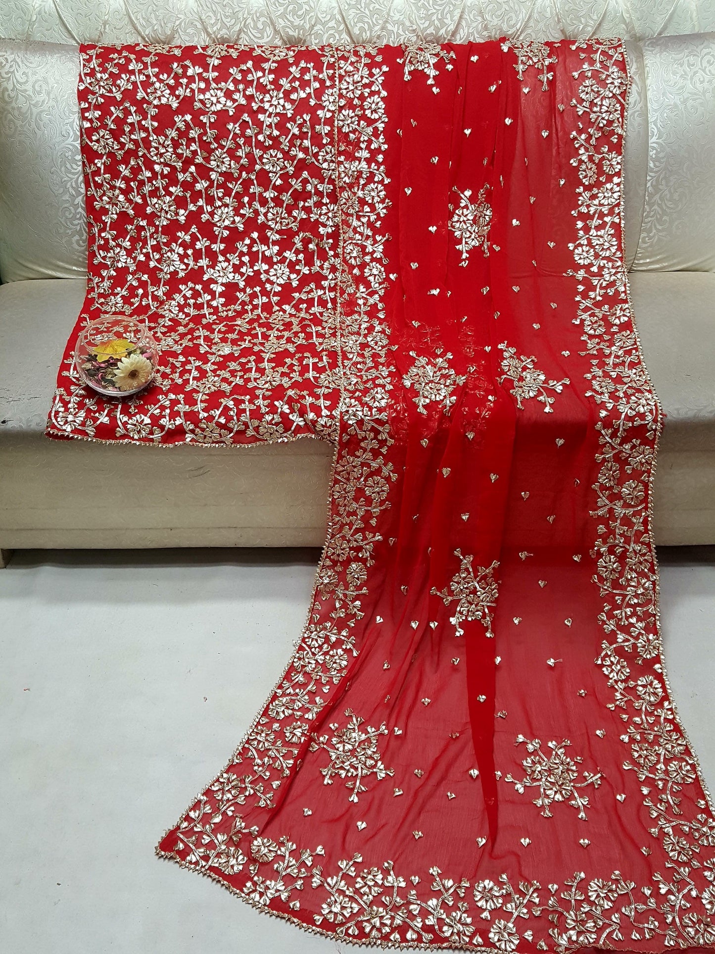 Handmade Traditional LCD Gotta Jaal Suits with Heavy Dupatta