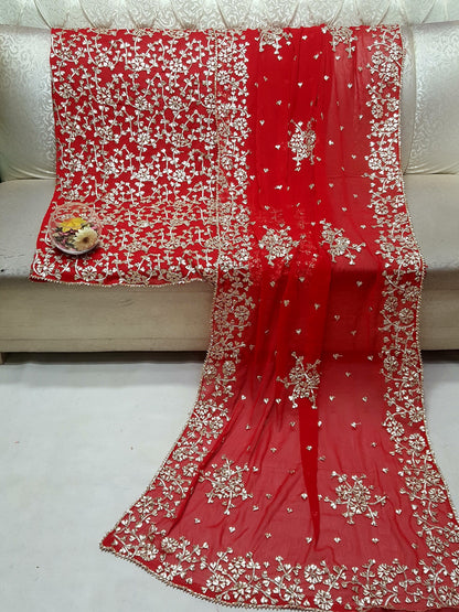 Handmade Traditional LCD Gotta Jaal Suits with Heavy Dupatta