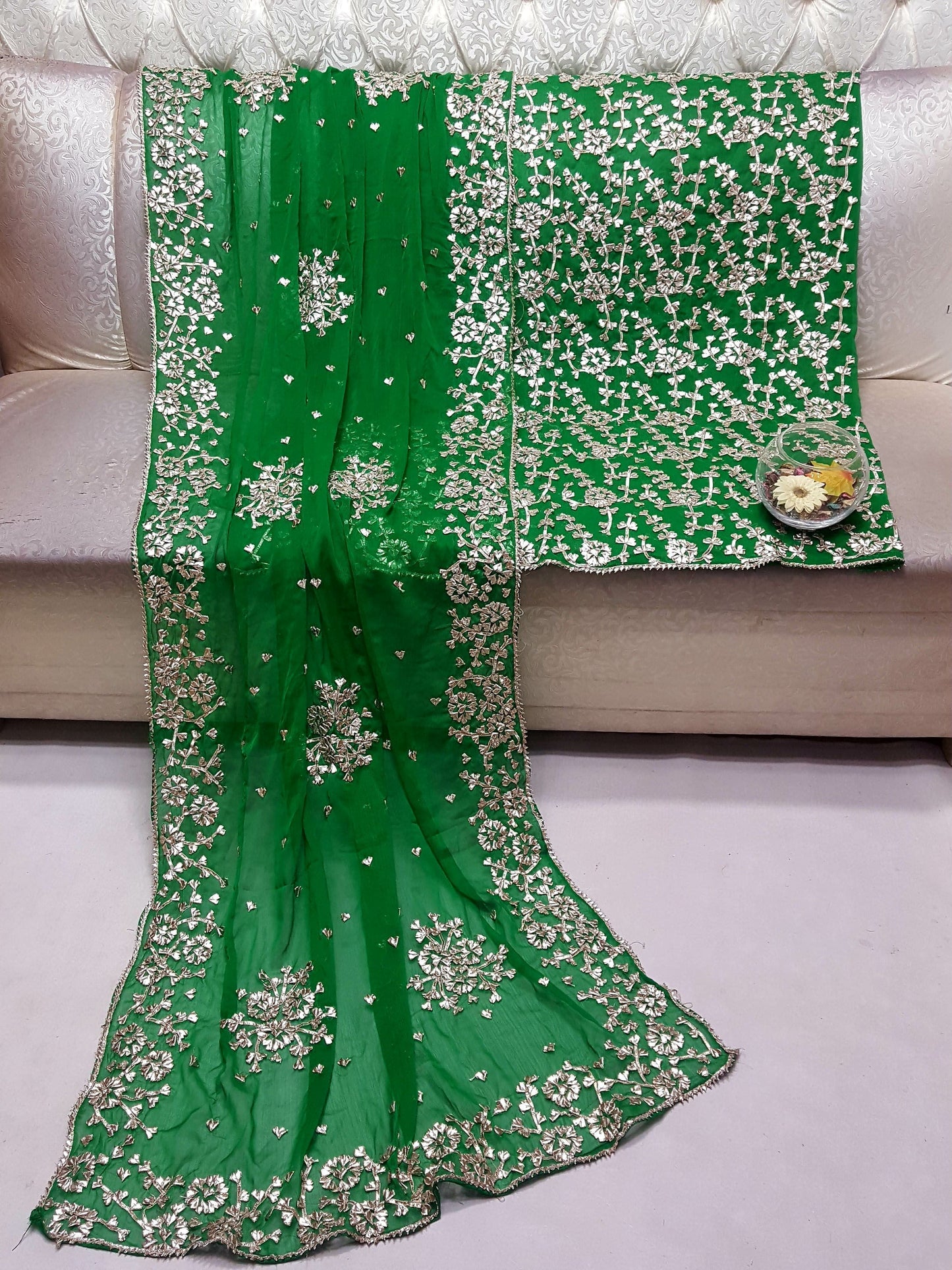 Handmade Traditional LCD Gotta Jaal Suits with Heavy Dupatta