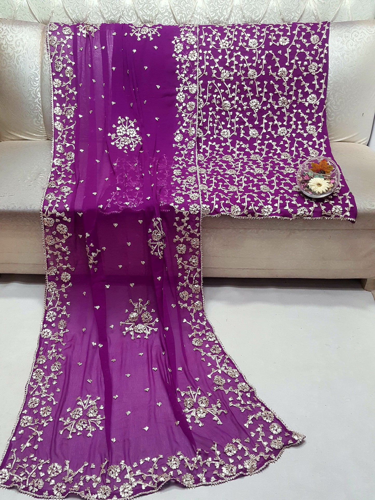 Handmade Traditional LCD Gotta Jaal Suits with Heavy Dupatta