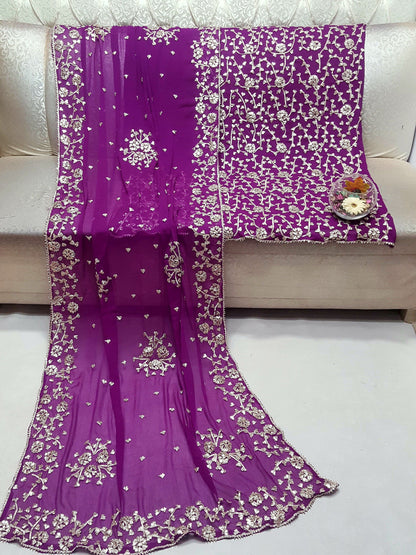 Handmade Traditional LCD Gotta Jaal Suits with Heavy Dupatta