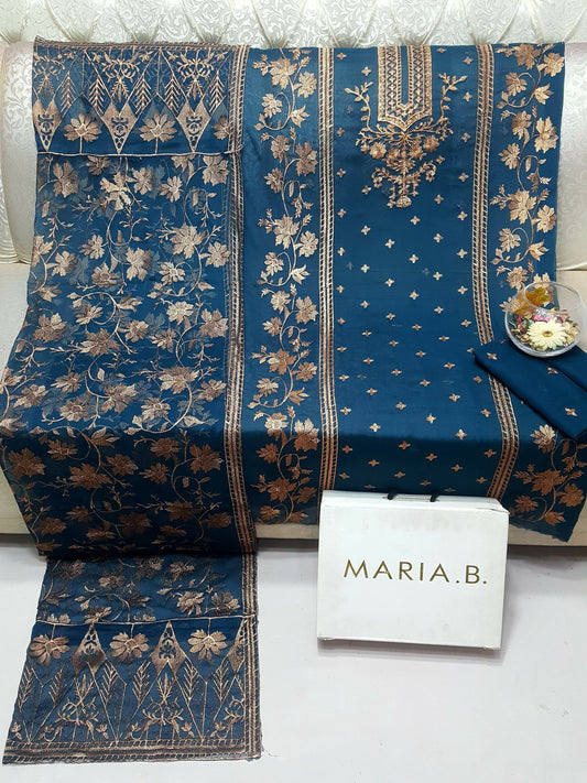 Maria B Embroidered Suits Collection with Full Jaal Embroidery