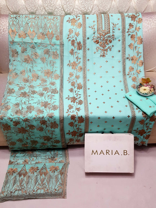 Maria B Embroidered Suits Collection with Full Jaal Embroidery