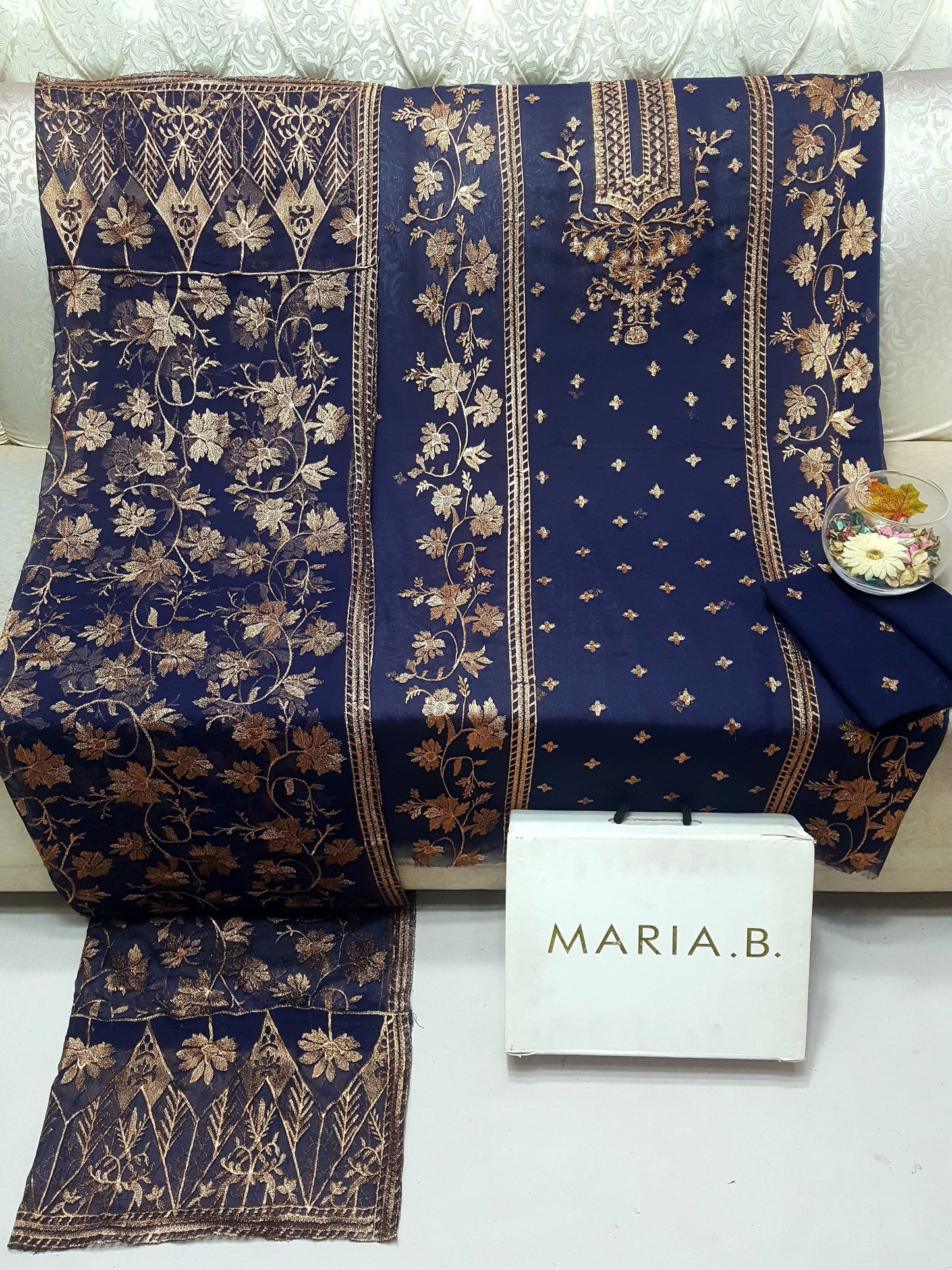 Maria B Embroidered Suits Collection with Full Jaal Embroidery