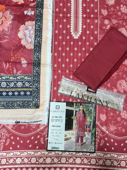 Lakhany Unstitched Lawn – 3 Piece Set