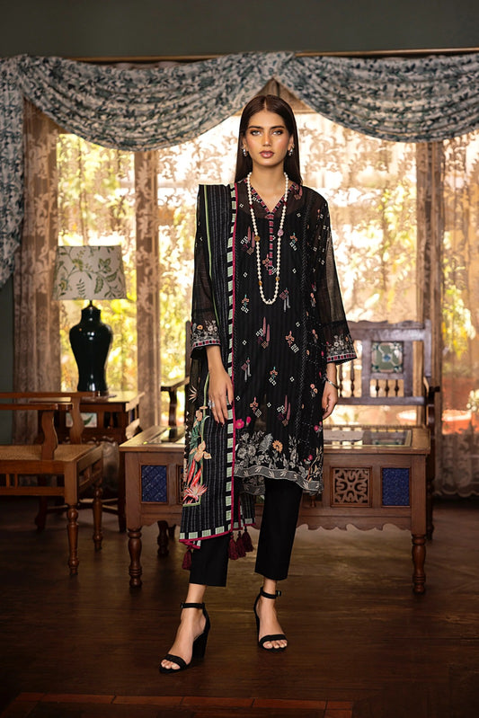 Black Lakhany Unstitched Lawn Collection