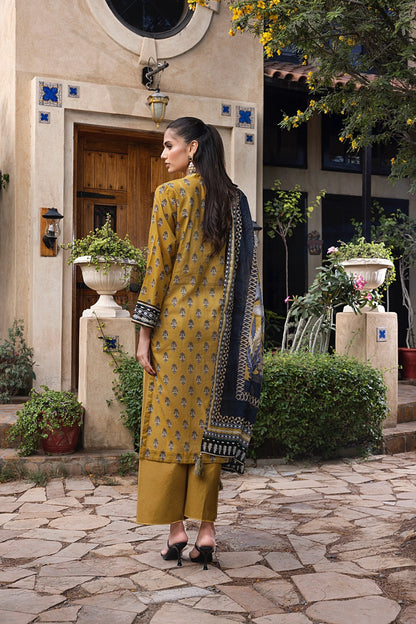 Yellow Lakhany Unstitched Lawn Collection – 3 Piece Set