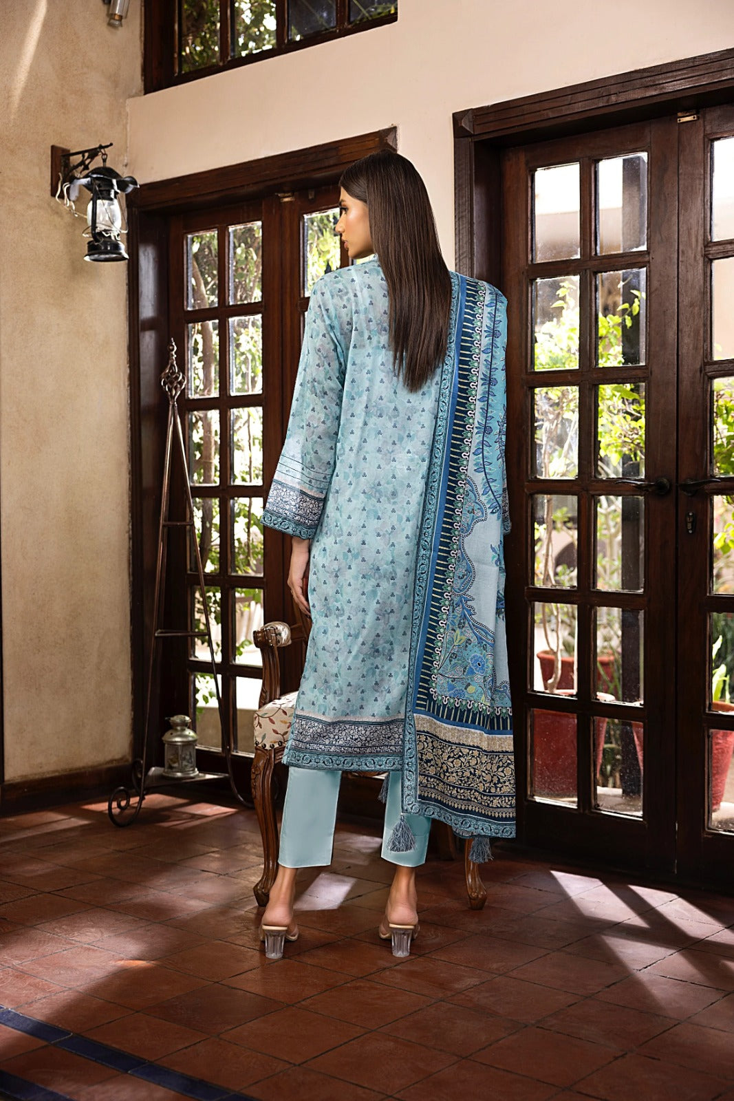 Blue Lakhany Unstitched Lawn Collection – 3 Piece Set