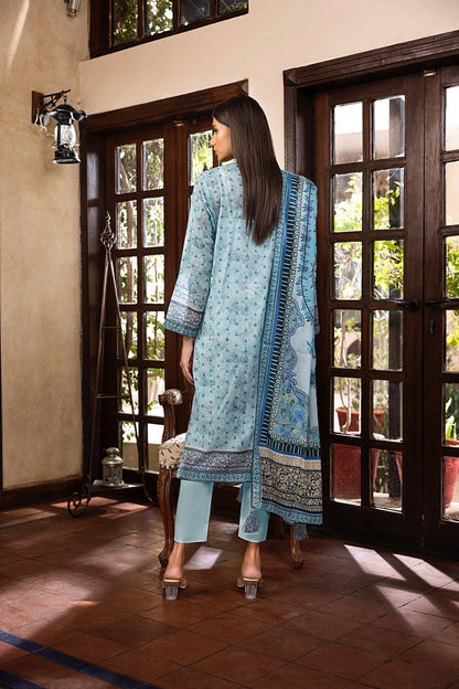 Blue Lakhany Unstitched Lawn Collection – 3 Piece Set