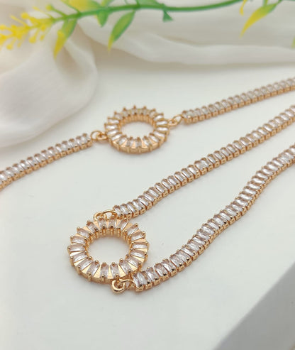 Elegant Gold Crystal Bracelet Set