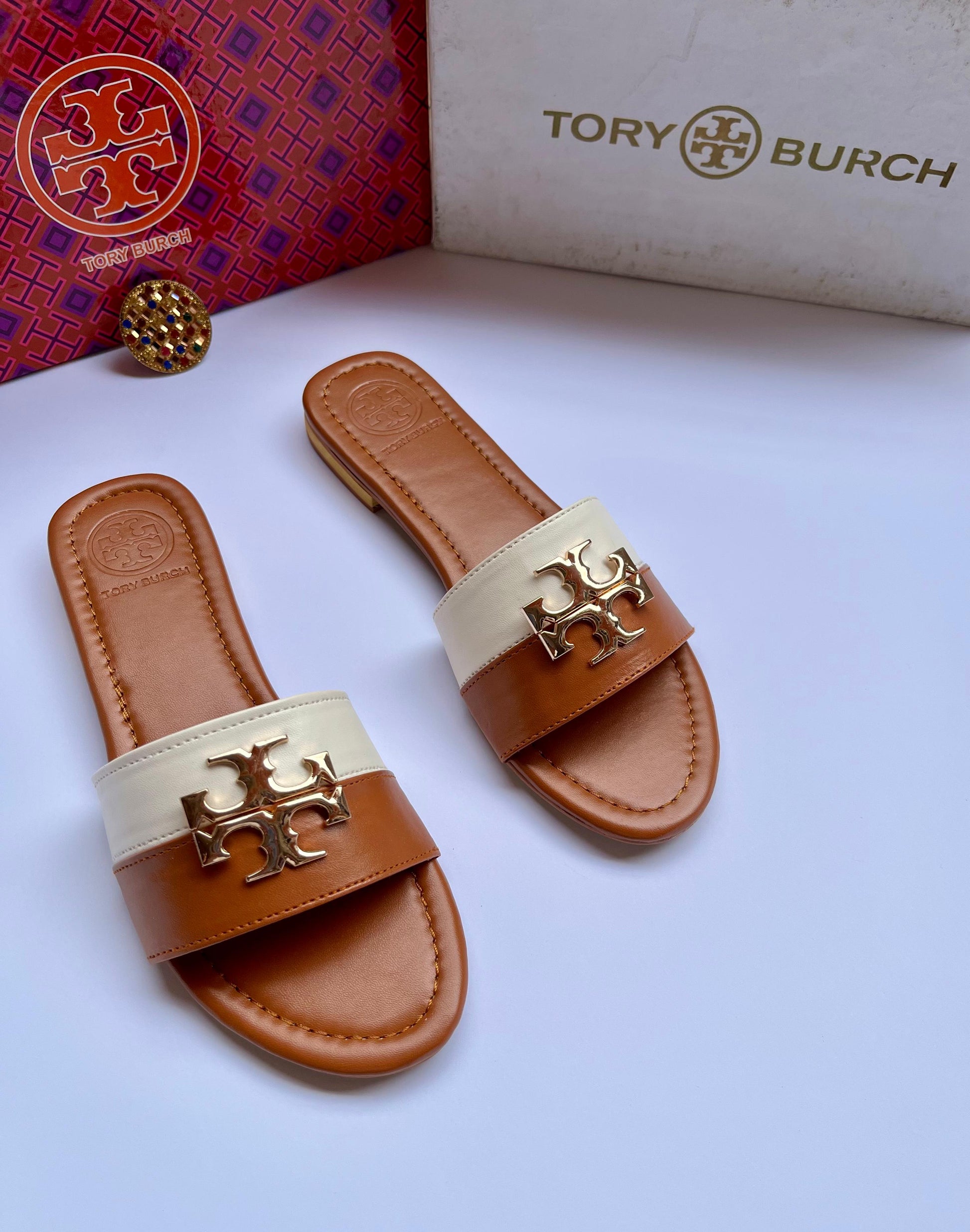 Tory Burch Two-Tone Slip-Ons