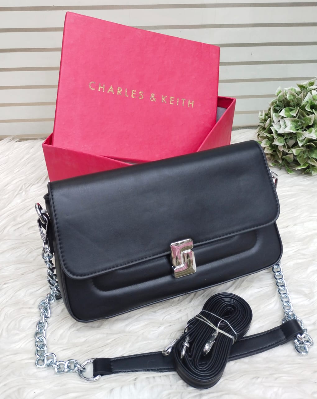 Chic Charles & Keith Designer Crossbody Bag