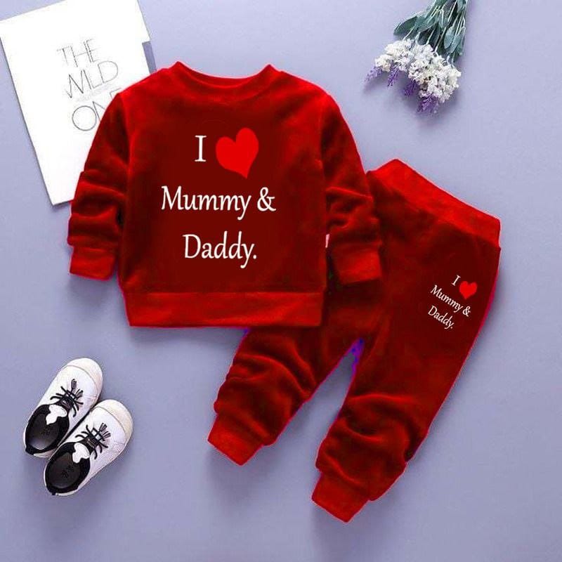 Mommy's Princes Printed Sweat Style Winter 2-Piece