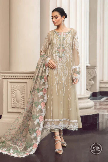 Unstitched 4-Piece Embroidered Suit – Maria B Pure Silk Chiffons Luxury Collection Master Replica