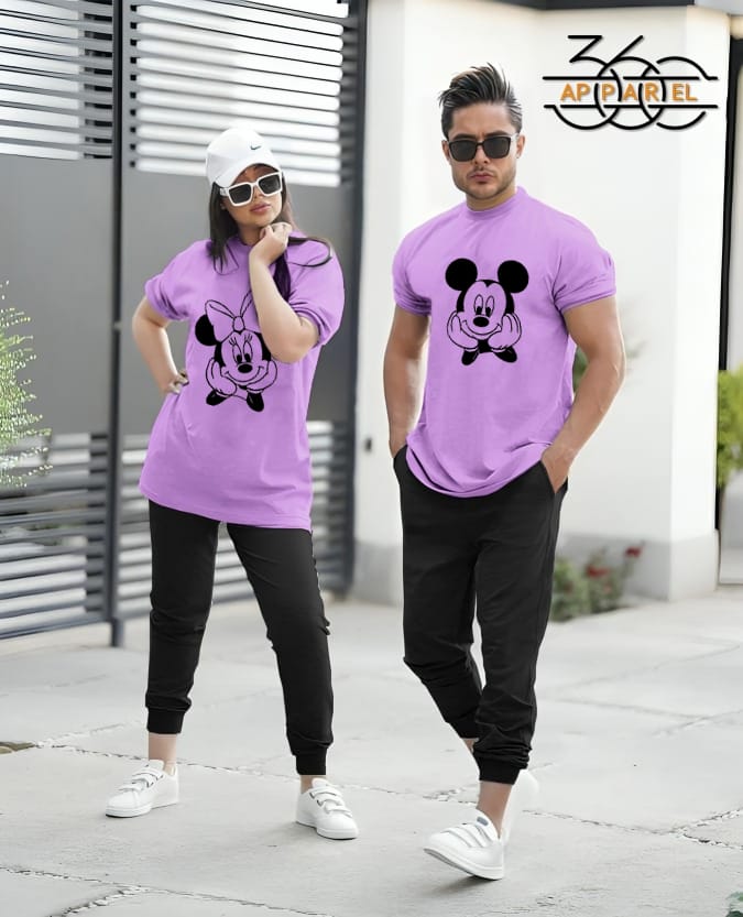 Couple's Summer Cotton T-Shirt and Trouser Tracksuit